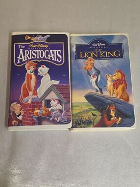 Disney VHS tapes Lion King and Aristocats